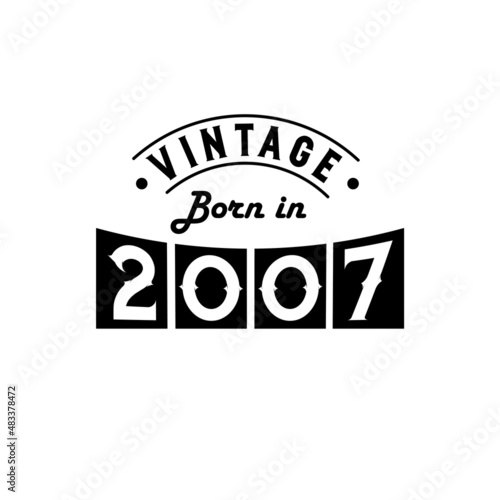 Born in 2007 Vintage Birthday Celebration, Vintage Born in 2007
