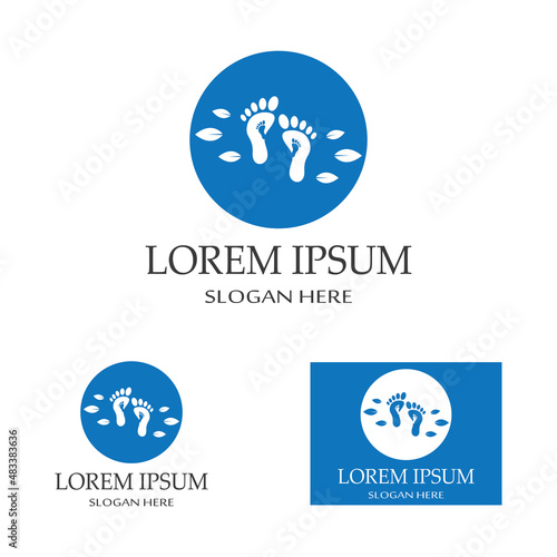 footprints,foot care,and footstep, logo images illustration design