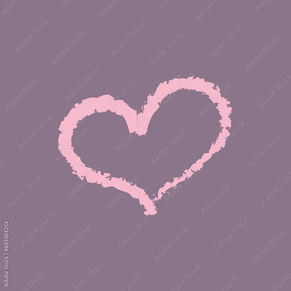 cute vintage hearts in children's style. hand-drawn card. for holidays, weddings, birthdays, valentine