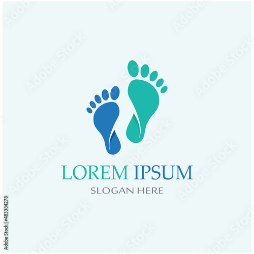 footprints,foot care,and footstep, logo images illustration design