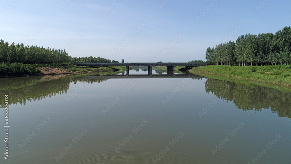 Canal natural scenery, North China Canal natural scenery, North China