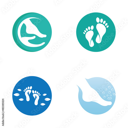 footprints,foot care,and footstep, logo images illustration design