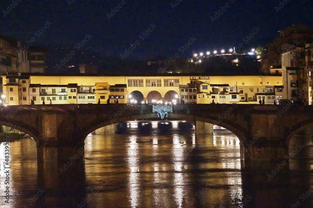 Ponte Vecchio at night in Florence, Italy Ponte Vecchio at night in Florence, Italy