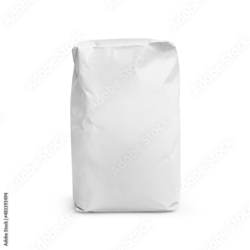 3d rendering mock up Flour bag  in a front view