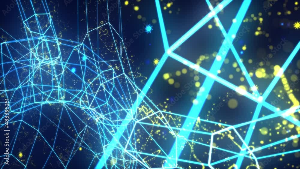 Abstract digital connection moving dots and lines. Communication technology world network. Animation of data processing and network connections. Background 4k Abstract digital connection moving dots and lines. Communication technology world network. Animation of data processing and network connections. Background 4k
