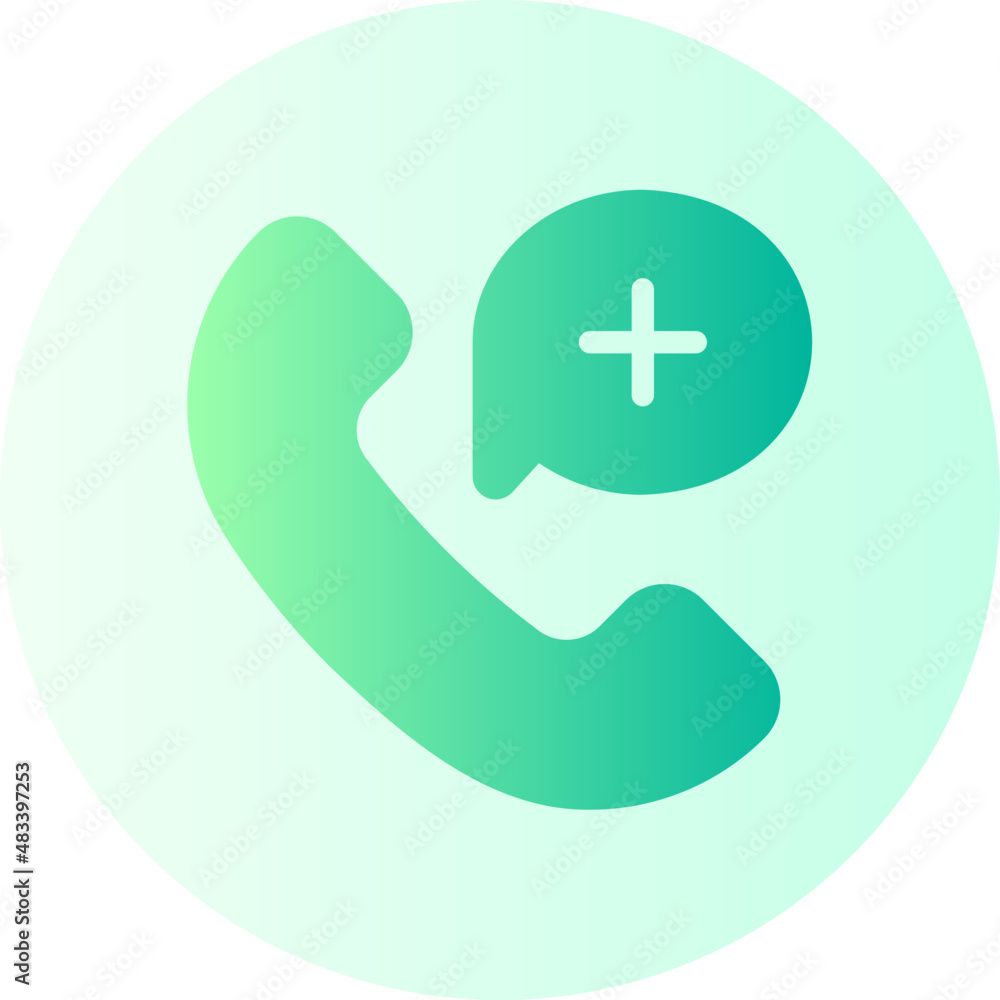 Obraz premium emergency call gradient icon