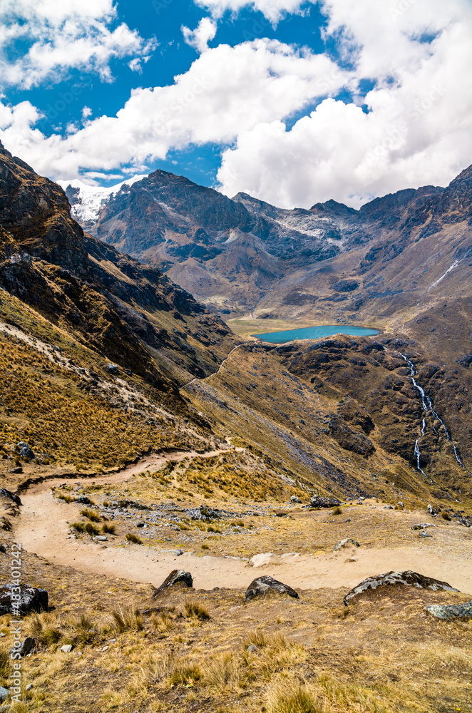 Hiking trail at the Huaytapallana mountain range in Huancayo - Junin, Peru