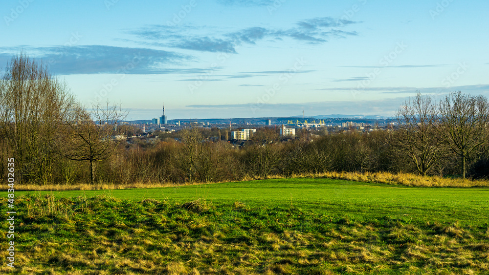 Panoramic view of city of Dortmund
