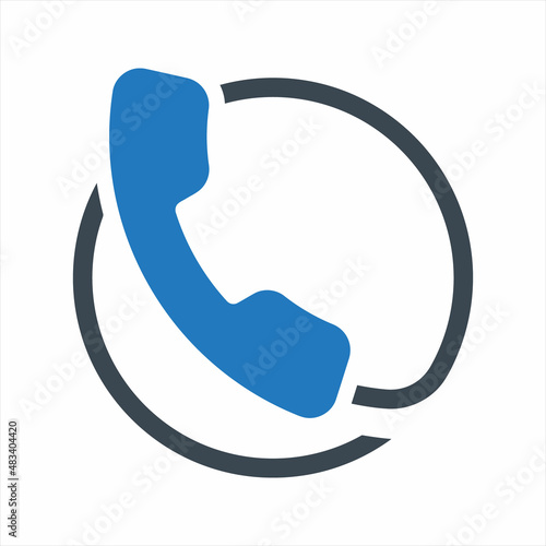 Business call icon. Vector and glyph