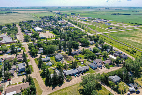 Aerial view of Aberdeen, Saskatchewan
