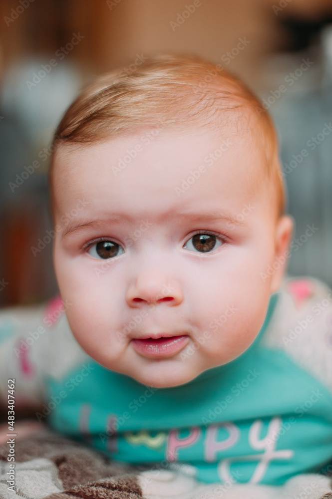 little cute baby toddler on carpet close up smiling adorable happy emotional playing at home little cute baby toddler on carpet close up smiling adorable happy emotional playing at home