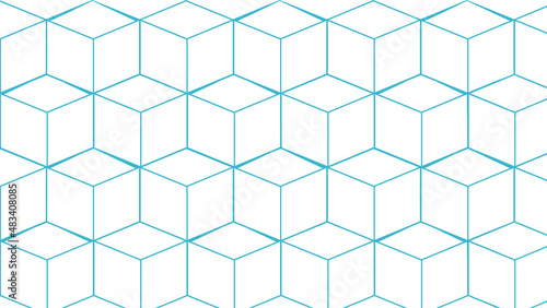 wallpaper and background with cube shapes. Blue.