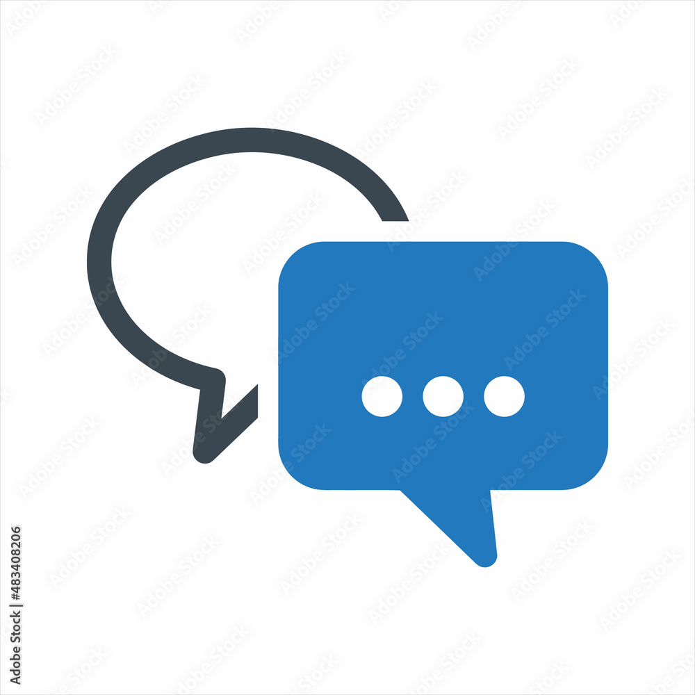 Conversation icon. Vector and glyph Conversation icon. Vector and glyph