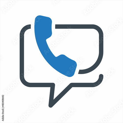 Business call icon. Vector and glyph