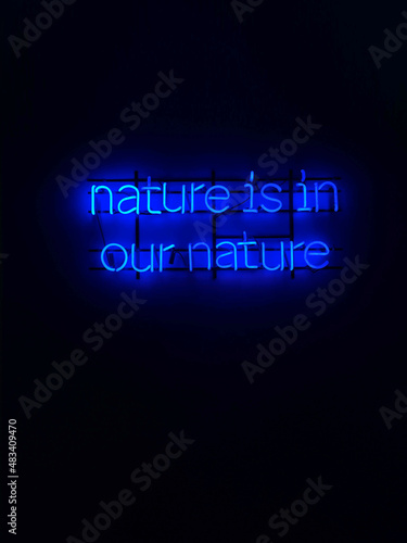 Nature is in our nature neon sign