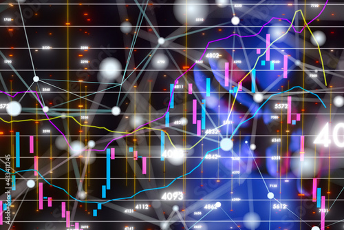 stock market graph business digital
