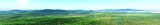 Green hills, grassy mountains panorama, grassy background, 3d rendering