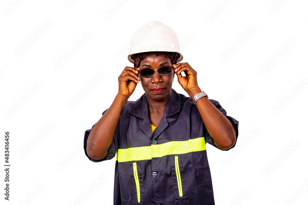 beautiful adult female engineer wearing glasses smiling. beautiful adult female engineer wearing glasses smiling.