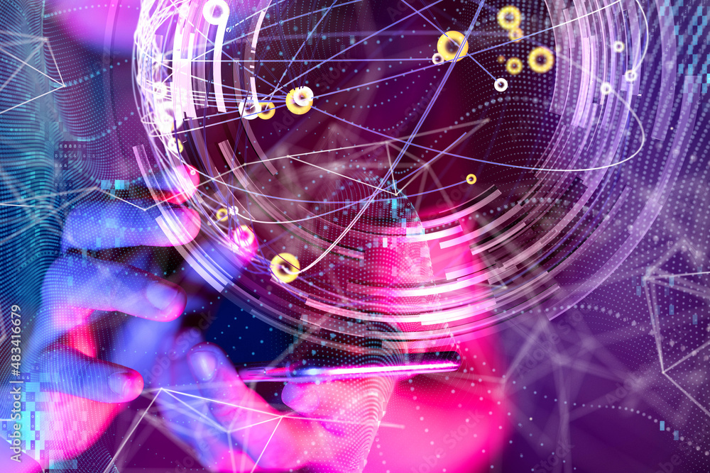 Fototapeta premium conference Digital Network and data concept 3d