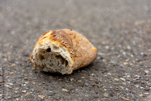 single stale bun on a street