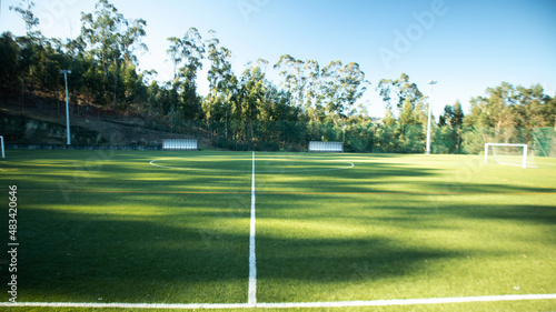 Football Field with football goals. © Carina