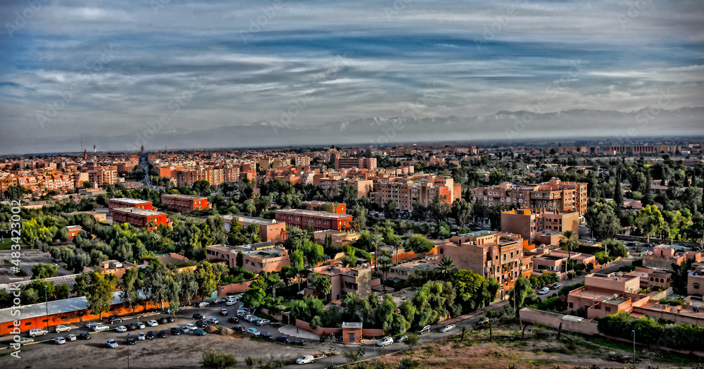 Panoramic view of Marrakech City