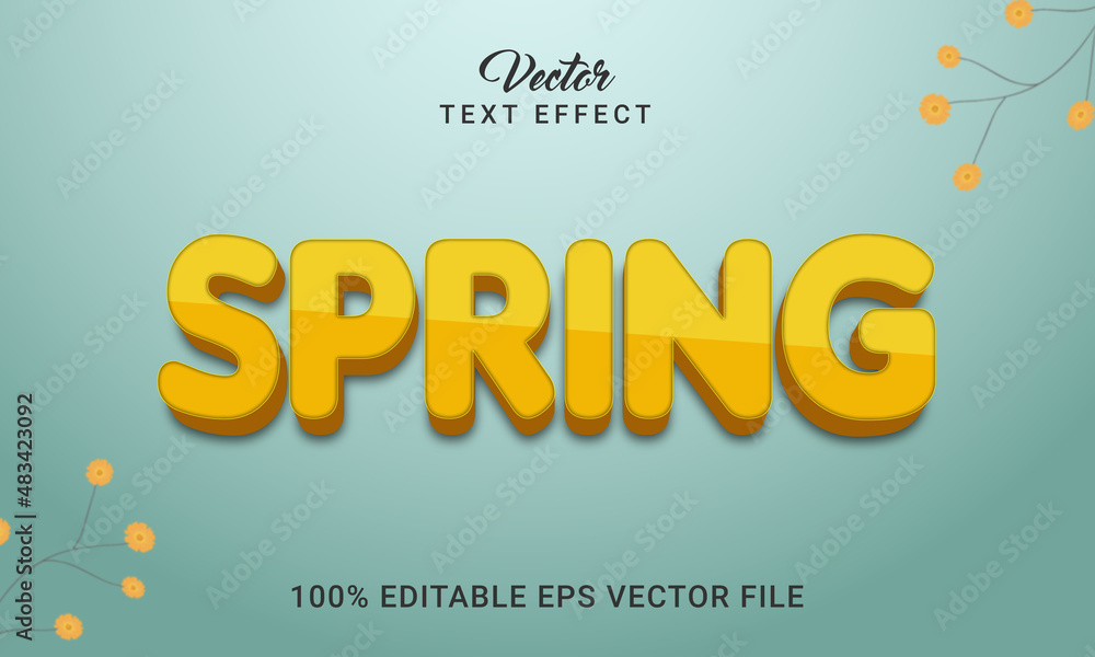 Spring 3d text effect style Spring 3d text effect style