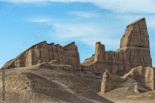 Rock formations called Kalut , Dasht-e Lut or Lut desert, World hottest place, Kerman Province, Iran © Gabrielle