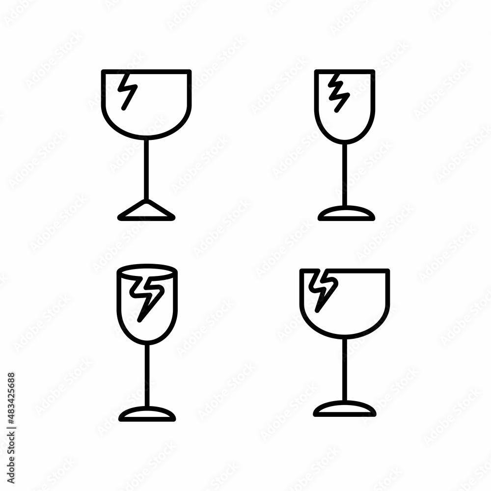 Glass Fragile Icon Design Vector Logo Template Illustration Sign And Symbol Glass Fragile Icon Design Vector Logo Template Illustration Sign And Symbol