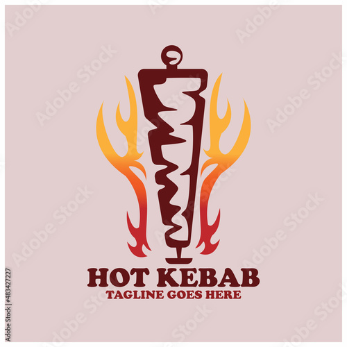 kebab design logo business vector