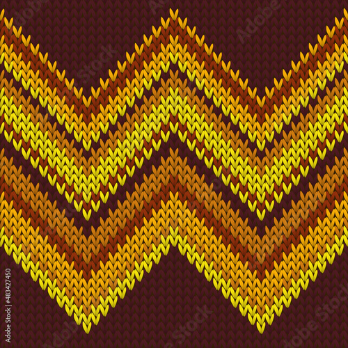 Handmade zig zal lines knit texture geometric