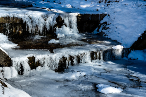 Vereister Wildbach bei Oberstdorf