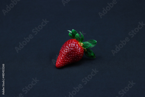 Strawberry on a black background