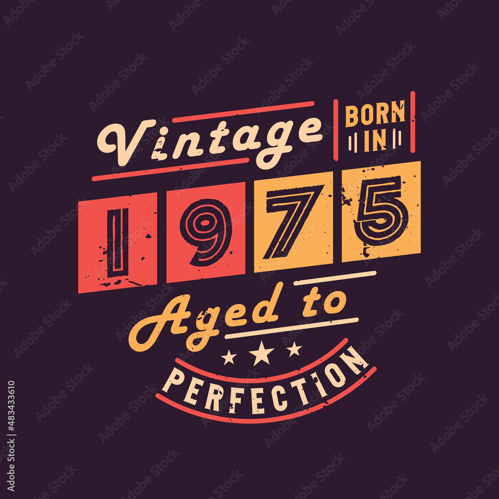 Vintage Born in 1975 Aged to Perfection