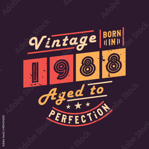 Vintage Born in 1988 Aged to Perfection
