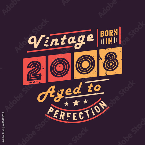 Vintage Born in 2008 Aged to Perfection