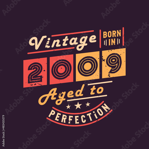 Vintage Born in 2009 Aged to Perfection