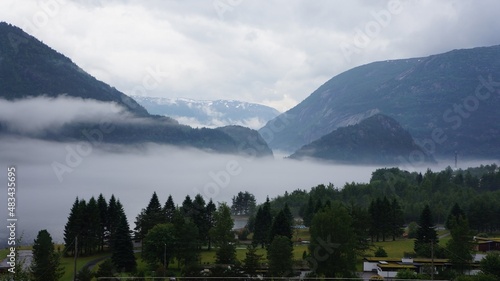 Morning in the mountains in Norway