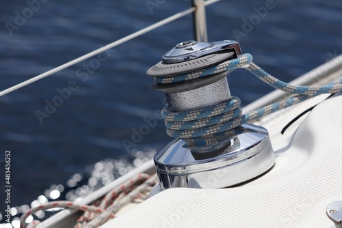 Capstan on a yacht