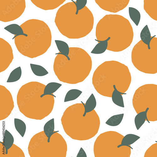 Abstract seamless pattern with orange. Background for wallpapers, textiles, papers, fabrics, web pages.