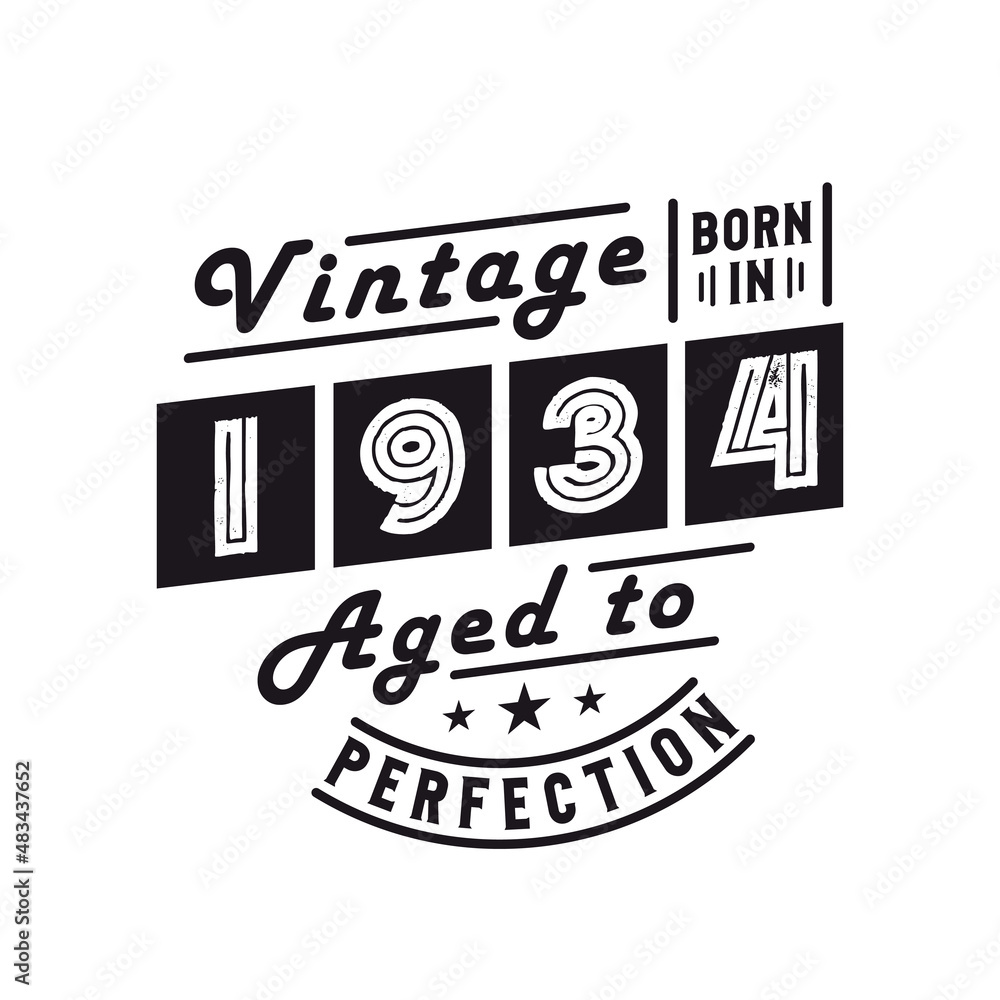 Born in 1934, Vintage 1934 Birthday Celebration