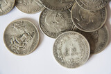 Old Italian coins: lire. Old currency. Collectibles.
