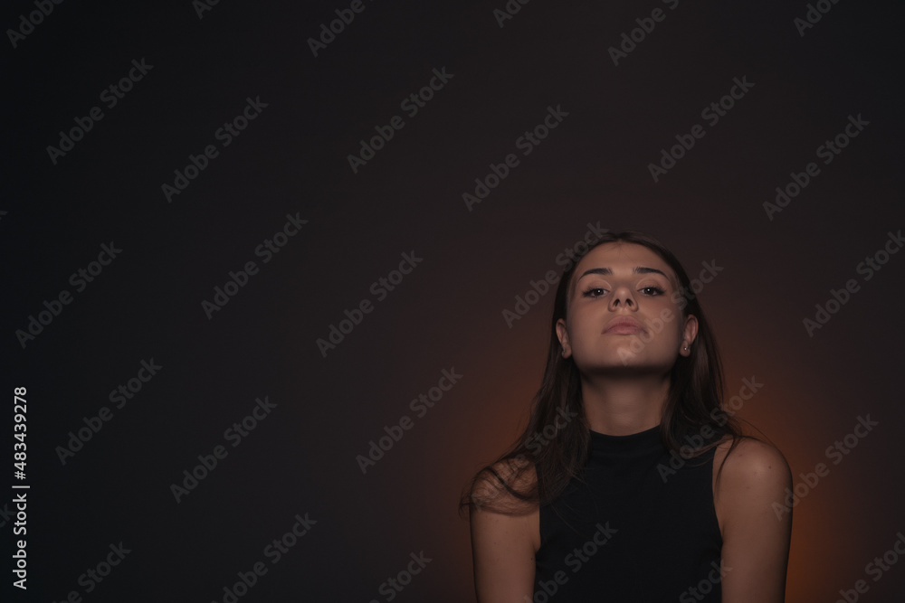 Posing while having a serious face Posing while having a serious face