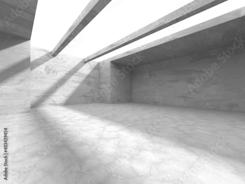 Abstract architecture interior background. Empty concrete room