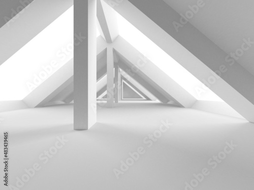 Fototapeta Naklejka Na Ścianę i Meble -  Abstract White Architecture Design Concept