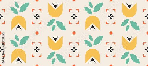 Yellow tulip pattern