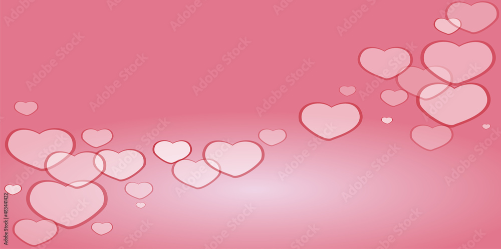 romantic background with hearts, for valentines day and a greeting card to your girl fiend. Vector illustration