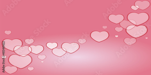 romantic background with hearts, for valentines day and a greeting card to your girl fiend. Vector illustration