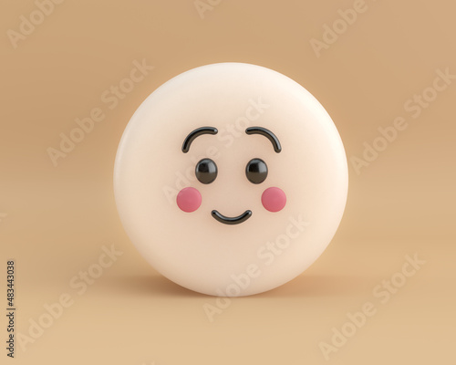 cute smiling shapes on background