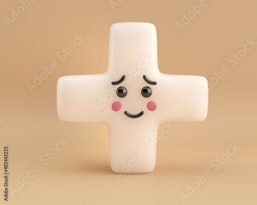 cute smiling shapes on background